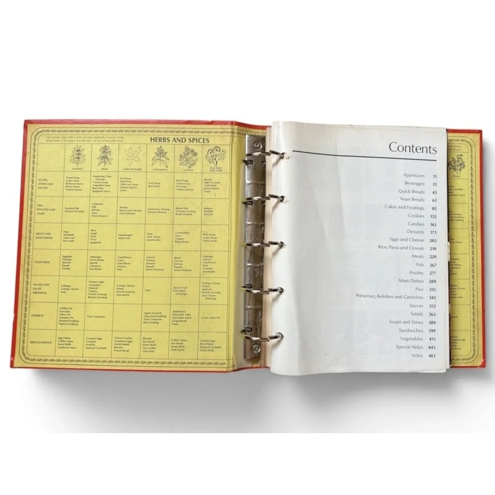 Vintage Betty Crocker's Cookbook Red 5 Ring Binder Hardcover Grannycore Golden